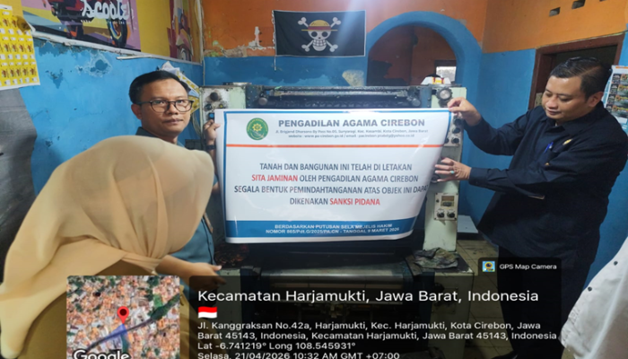 Komitmen Pelayanan Hukum Berkeadilan, PA Cirebon Laksanakan Sita Jaminan dengan Transparan